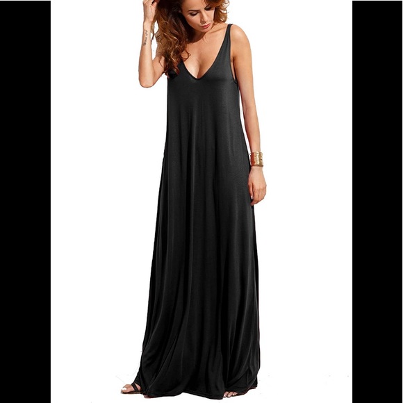 Dresses & Skirts - 🆕 Deep V Neck Summer Beach Maxi Long Dress